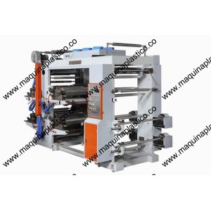 Máquina impresora flexográfica de 4 colores 